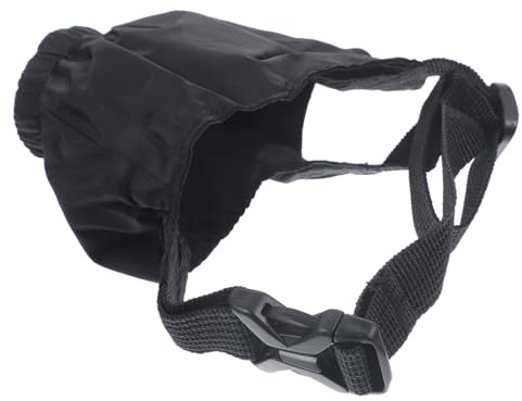 Gatuida Masque pour Yeux de Chien Ajustable Nylon Noir Stress et Excitation pour Animaux de Compagnie Soulagement du des Transports et Usage Extérieur