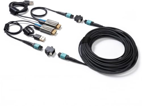 FeinTech ProFibre HDMI Glasfaserkabel 8K 60Hz / 4K 120Hz Armored MPO Pure Fibre Kabel Abnehmbare Stecker 48 Gbps eARC CEC (10 m)
