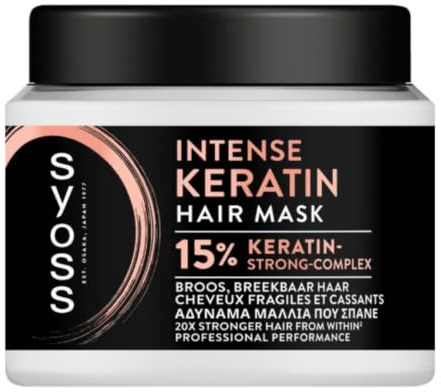 6er Pack - Syoss Haarmaske für brüchiges, strapaziertes Haar – Intensives Keratin – 400 ml