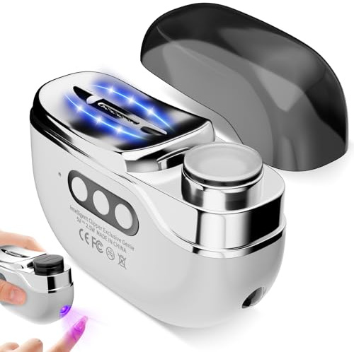 2026 New Electric Nail Clippers - 3 Speeds Nail Trimmer with LED Light/Debris Box/Polisher/Gel Nail Light - Electric Fingernail File - Thick Toenail Cutter for Senior/Women/Men/Baby/Kids