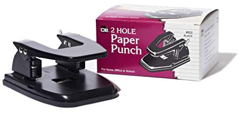 Charles Leonard Inc. 2 trous Perforatrice, capacité 25 feuilles, noir, 1 par boîte (022)