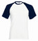Fruit of the Loom Baseball T-Shirt, vers. Farben L,WeiÃŸ / Navy Blau