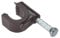 ForgeFix Cable Clips - Round | 6-7mm | Brown Plastic Clip, Zinc Plated Nail | Box 100