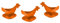 Eierbecher Huhn in hellen Farben 3er Set orange, Hühnereierbecher