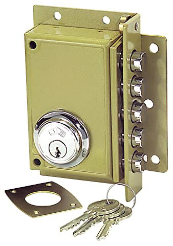 Jis 3012740 Cerradura Jis 239 Pintada Dorada 11x7/ Derecha