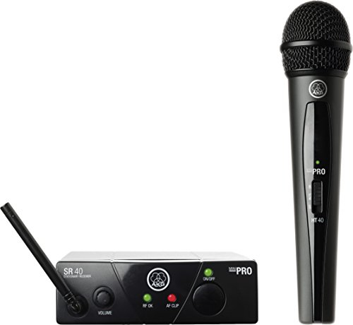 AKG Pro Audio WMS40MINI Vocal Set Band US25A Wireless Microphone System, with SR40 Receiver and PT40 Mini Pocket Transmitter