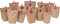 HEKU Adventskalender-Set bestehend aus 24 Adventstüten in drei Größen, 24 Zahlenstickern und 24 Deko-Klammern, 4.5 x 34 x 22 cm
