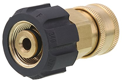 Tool Daily Presa di collegamento rapido per pistola e tubo flessibile per idropulitrice, presa da 3/8 di pollice a M22 14 mm metrico, 5000 PSI