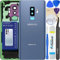 LUVSS Vitre Arrière pour Samsung Galaxy S9+ G965 Bleu Coque Cache Batterie avec Lentille de Caméra, Adhésifs, Kit Outils, Guide De Réparation