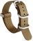 BINLUN Uhrenarmband Nylon Dickes G10 Premium Ballistic Ersatz Armband Mehrfarbige Bänder für Herren Damen mit Heavy Duty 5 Ringe(24mm, Khaki Band Silber Schnalle)