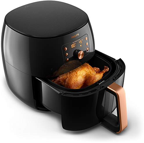 Philips Airfryer XXL Premium - 7,3 L, Friggitrice Senza Olio, Smart Sensing, Tecnologia Rapid Air e Fat Removal, App HomeID (HD9860/90)