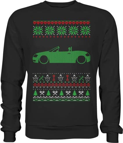 glstkrrn Tourist Trophy 8N Roadster Ugly Christmas Sweater, Regular, Unisex, Schwarz, S