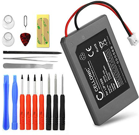 CELLONIC Batería LIP1859 LIP1472 para Consola/Mando Compatible con Sony Playstation 3 SIXAXIS Controller (PS3 SIXAXIS CECHZC1E,CECHZC1H,CECHZC1J,CECHZC1U) 650mAh + Juego de Herramientas