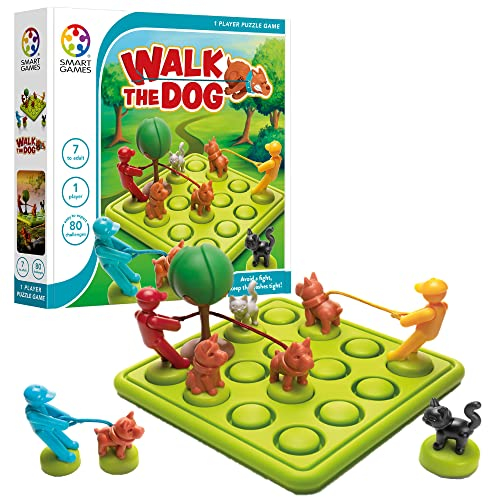smart games - Walk The Dog, Puzzle Game with 80 Challenges, 7+ Years