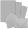 700x Briefpapier-Sets DIN A4 mit C6 Briefumschlägen, Nassklebung - Hellgrau - mattes Schreibpapier mit Kuverts - FarbenFroh by GUSTAV NEUSER