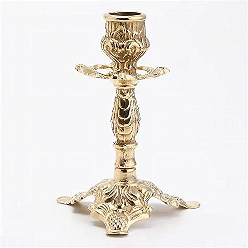 Kerzenleuchter Messing Gold Kerzenständer14 cm x 10cm Barock jugendstill Kerzenhalter Gedeckte Tisch Tischleuchter 80-323