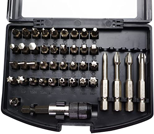ZHIDA 42-teiliges Schraubendreher-Set Mit Security Torx, Hex, Phillips Und Robertson Einsätzen