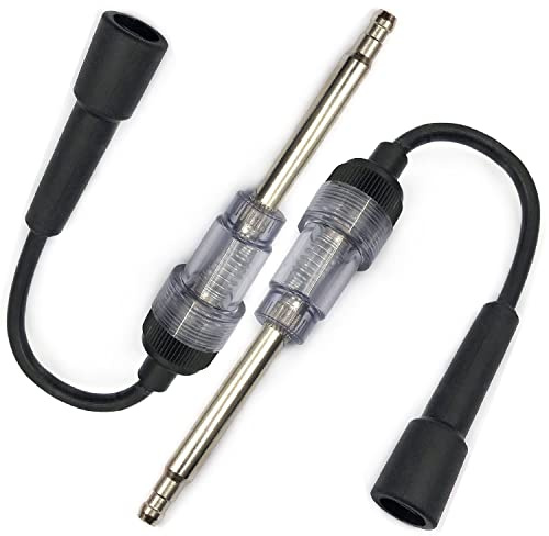 FainWan 2PCS Inline Spark Plug Tester–Straight Boot Ignition Test for Small Engine, Car, Chainsaw, Armature Diagnostic Detector for Automotive Car Inline Spark Plug Tester Engine Ignition Tester