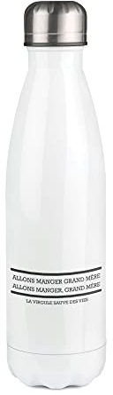 Bouteille Isotherme blanche au motif Manger grandmere