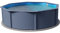 Planet Pool Stahlwandpool rund Classic 450x120 cm, Stahl 0,4 mm anthrazit, Folie 0,3 mm blau, Overlap