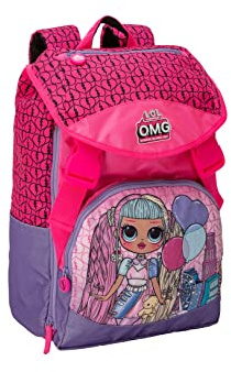 Lol Surprise Omg Element Schulrucksack erweiterbar, Rosa, Taglia unica, Casual