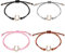 4 Stück Freundschaftsarmband Handmade,Filigranes Armbänder Einstellbar,Armband Damen,Enverstellbar Glücksbringer Armband Set Modeschmuck,Pärchen Armband für Liebhaber Valentinstag,Weihnachtsgeschenke