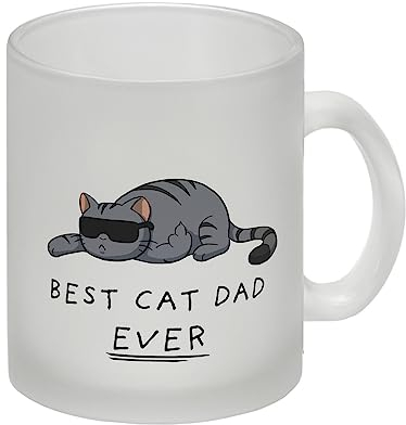 Best cat dad ever. Glas Tasse Der Kaffeebecher ist ideal für Katzenliebhaber die das gern auf humoristische Art zeigen. Der Becher ist ideal für zu Hause aber auch auf der Arbeit