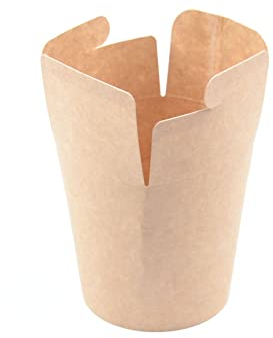 500 Stück Dönerboxen, kraft, 500 ml (16 OZ) braun unbedruckt Foodbox Nudelbox Kebab Faltbox Pappbox Chinabox Asiabox Snackbox Foodcontainer Pappbox Pastaboxen