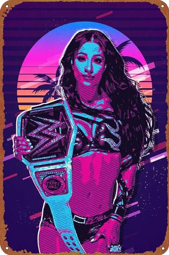 Sasha Banks Metall-Blechschild, 20,3 x 30,5 cm, Boxen, MMA, Legende, Vintage-Poster, Männerhöhle, dekorativ