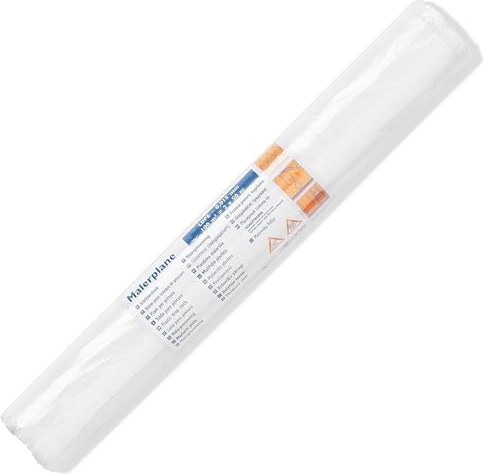 6x doitBau Abdeckfolie LDPE 15my transparent 2m x 50m Rolle Malerfolie Plastikfolie Abdeckplane Malerarbeiten Staubschutzfolie Leichtplane Allzweckfolie Möbelabdeckung Lackierfolie Malerplane