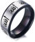 BISONBLUE Ringe Herren Ring Damen Männer Rings Geschenk Schwarze islamische arabische Ringe Mann 7 14019