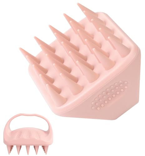 AiQInu Kopfhaut Massagebürste Silikon, Kopfmassage Bürste, Shampoo Haarbürste Mit Weichem Silikonkopf, Für Peeling Und Kopfmassage