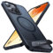 TORRAS [Invisible Titanium Stand for iPhone 13 Pro Max Case [12FT Military Shockproof ] [TOP N56 Magnets] [20W Fast Charging] Truly Completely Flat Case for iPhone 13 Pro Max Cover - Pstand Black