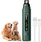 BETOPET Ponceuse à ongles pour chien (5 vitesses, 30 dB) - Rechargeable - Avec lumière LED - Pour chiens et chats de grande, moyenne et petite taille - Avec bloc éponge pour absorber les déchets