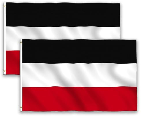 ElevaPulse Reichsflagge, 90x150cm - Wetterfeste Reichskriegsflagge mit Doppelnaht und Metallösen, schwarz-weiß-rot, strapazierfähiges Polyester & Metallösen