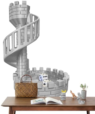 Würfelturm, Burgtreppe, Würfelturm Mit Tablett Für Tisch-Rollenspiele, Würfelturm Im Mittelalter-Stil, Tragbarer Würfelroller Mit Schlossturm-Design, Für Heimbar-Dekoration
