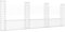 IKAYAA Gabionen Zaun U-Form mit 4 Säulen Steingabionen Steinkorb Gabionenwand Gabionenkörbe Gabionengitter Drahtkorb Steingabionen 380 x 20 x 150 cm
