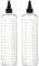 Flacon à Presser, 2 Pièces 460ml Bouteille à Condiments, Applicateur Huile Cheveux, Transparent Bouteille de Compression avec Capuchon, Flacons Distributeurs Transparents, pour Vinaigre, Huile(Noir)