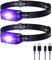 COSOOS 2 USB Wiederaufladbare LED Stirnlampe Kopflampe mit Schwarzlicht, Wasserdicht Leichtgewichts Mini Stirnlampen für Kinder, Outdoor, Laufen, Joggen, Hundespaziergang, Bettwanzen und Skorpionen