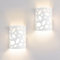 Homefire Wandleuchte Innen Wandlampe Flur - 2er Up and Down Leuchten Modern Design Wandleuchten E14 Flurlampe Weiß Gipsleuchte Treppenhaus Wandlicht für Wohnzimmer Küche - Ohne Leuchtmittel