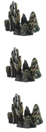 IMIKEYA 3 Sätze Miniaturlandschaft Bonsai Zubehör Mikrolandschaft Landschafts Zubehör Außenbereich Dekoration Aquarium-Sets, Alles Inklusive Mini-Bonsai-Figuren-Ornament Harz 4 Stück * 3