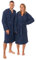 Lavea Elena Unisex Bademantel mit Kapuze – 100% gekämmte Baumwolle – luxuriös weich und super sanft – Perfekt für Damen und Herren – Für die Sauna, M, Navy