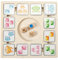 ifundom 1 Satz Saugspielzeug Kinderbrettspiel Tierkarten Pädagogisches Kompaktes Brettspiel Karten Tragbares Brettspiel Praktisches Brettspiel Hölzern