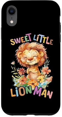 Baby Löwe mit Blumen süße Löwen sweet little lionman jungen Hülle für iPhone XR