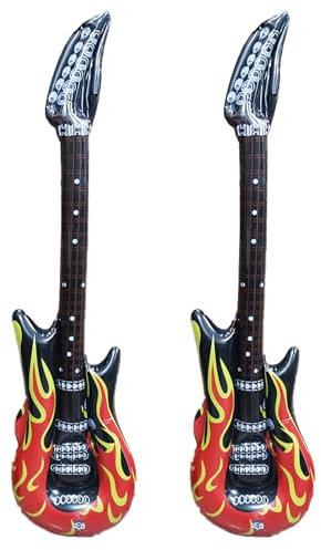 2 Stück Luftgitarren zum Aufblasen,Aufblasbare Gitarre Erwachsene,Luftgitarre Gitarre Aufblasbar Inflatable Aufblasbar Kinder Party Aufblasbare Instrumente Aufblasbare Gitarren Aufblasbares Deko