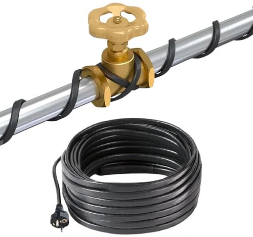 H&G Lifestyles 26W/m Heizkabel 5M Selbstregulierend – Dachrinnenheizung 230V für Dachrinne, Wasserrohre & Leitungen – Frostschutz Begleitheizung gegen Eis & Schnee