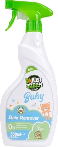 Just Green Organic Baby Stain Remover, 500ml, Hypoallergenic, Plant-Based, Fragrance-Free, 500ml