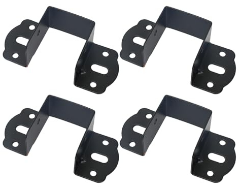 bettverbinder - bettwinkel | lattenrost halter | Betthalterungen für hohe Beanspruchung | 4 x Bettrahmen-Hardware, Befestigungssatz für Kopfteil aus kaltgewalztem Stahl, Montagehalterungen Kopfteil