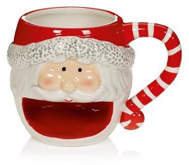 Premier Santa Christmas Mug with Biscuit Slot – Festive Ceramic Coffee Cup for Hot Chocolate, Tea & Coffee