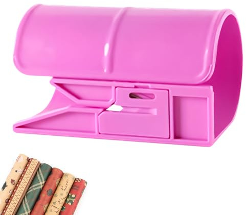 2er Geschenkpapier Schneider für Rollen, Geschenkpapierschneider Weihnacht Geschenkpapier Cutter Tragbare Wrapping Paper Cutter Geschenkband Schneider für Weihnachten Geburtstag (E)